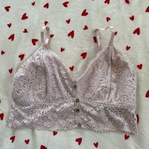 light pink floral crop top